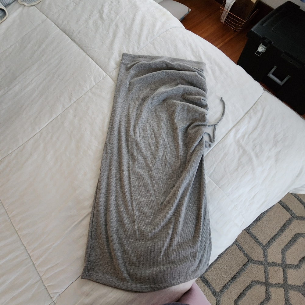 Midi skirt with tie detail